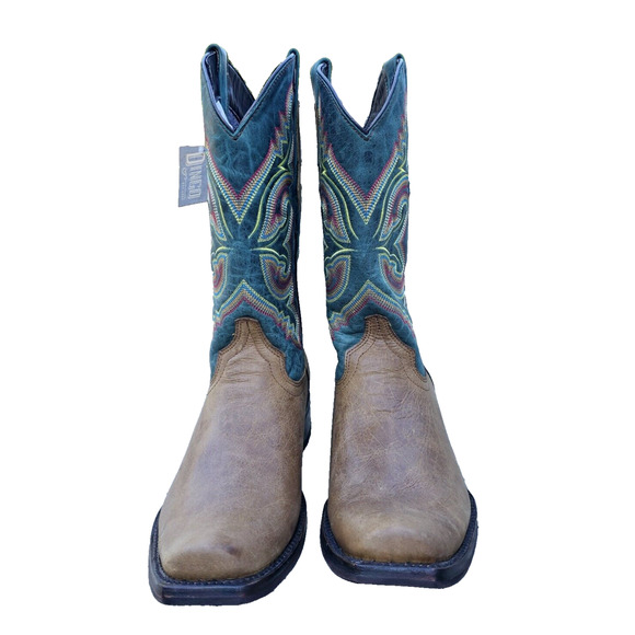 NWT Dingo True Grit Embroidered Square Toe Cowboy Brown Casual Boots Men's 10D - Picture 3 of 10